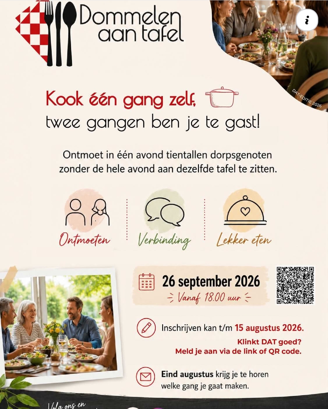 Foto bij: DAT. Dommelen aan Tafel