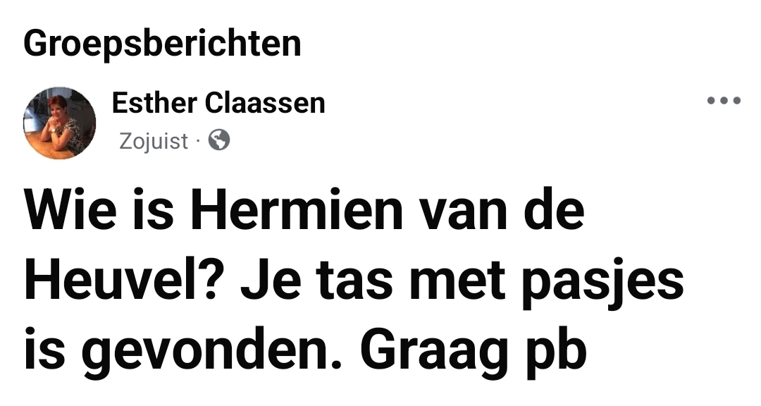 Foto bij: TAS MET PASJES GEVONDEN