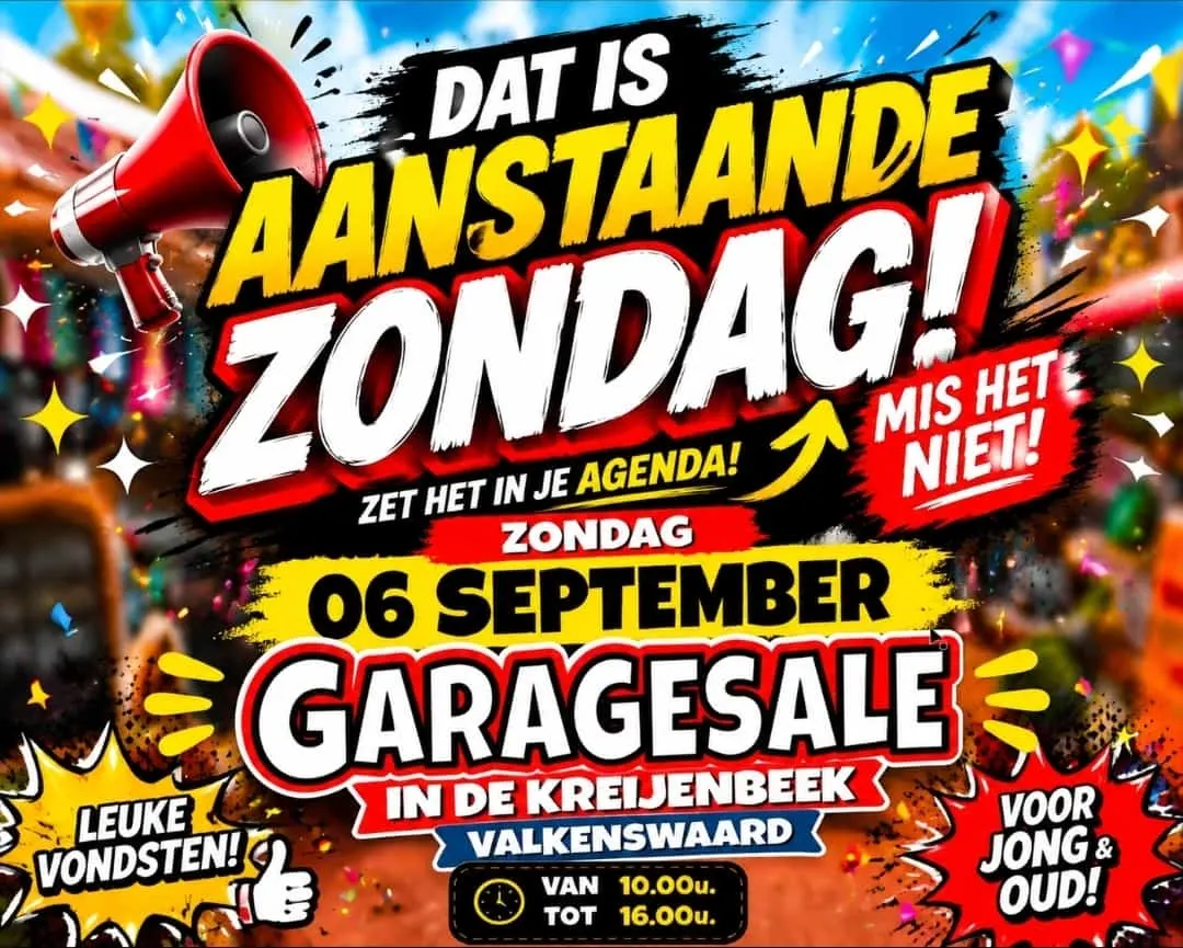 Foto bij: GARAGESALE IN DE KREIJENBEEK